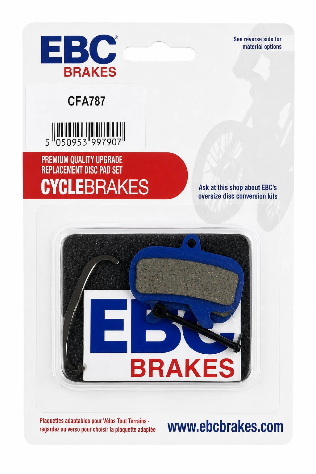 EBC Brakes CFA787 - Klocki rowerowe EBC (organiczne) Maven – zdjęcie 2