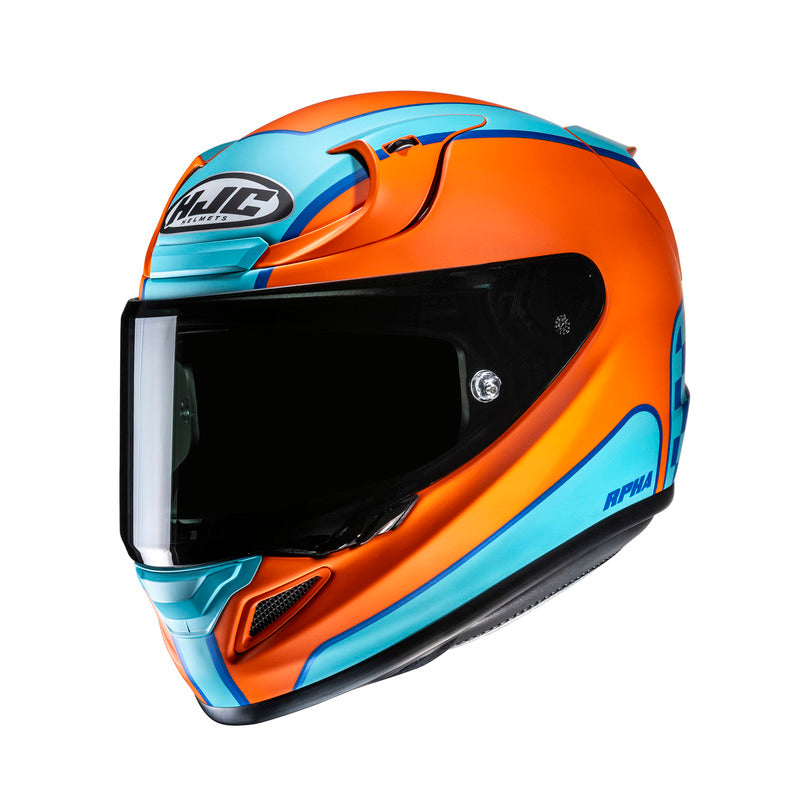 KASK MOTOCYKLOWY HJC RPHA12 RESPON ORANGE BLUE