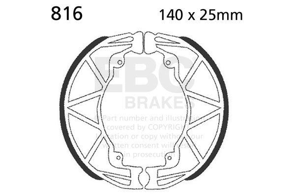 EBC Brakes Szczęki hamulcowe EBC 816 (1 kpl.)