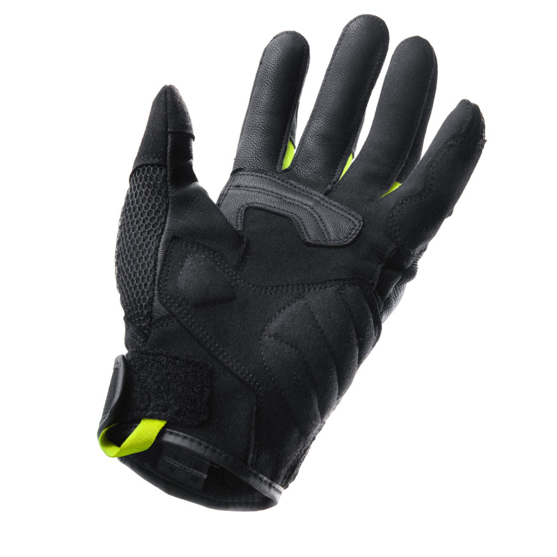 RĘKAWICE MOTOCYKLOWE DAMSKIE REBELHORN CORE BLACK GREY FLUO YELLOW