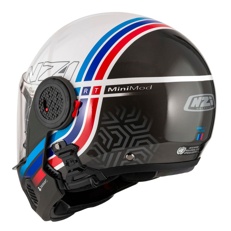 KASK MOTOCYKLOWY NZI MINIMOD DUO WATSON WHITEBLACK POWER XS