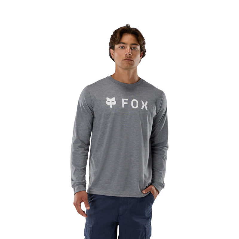 KOSZULKA Z DŁUGIM RĘKAWEM FOX ABSOLUTE ORIGINAL DRI-RELEASE HEATHER GRAPHITE – zdjęcie 3