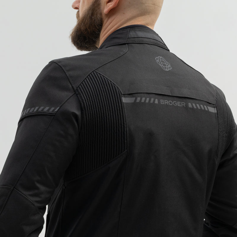 KURTKA MOTOCYKLOWA TEKSTYLNA BROGER GRID BLACK