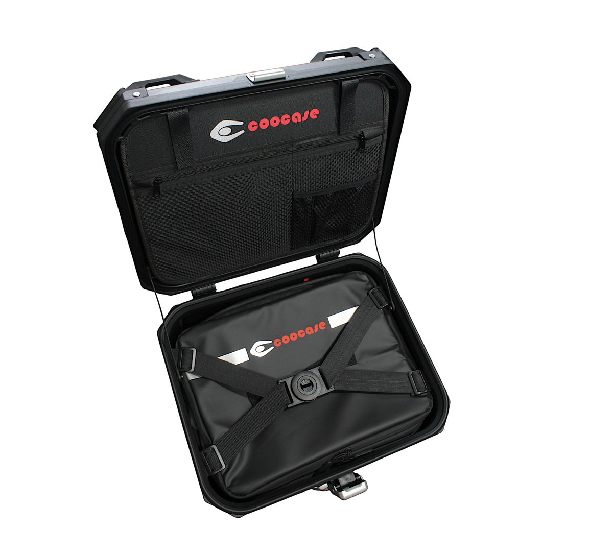 ZESTAW 3 KUFRÓW ALUMINIOWYCH (2X36L SYMETRYCZNE + 45L) COOCASE ANODOWANE ALUMINIUM Z TORBĄ WEWNĘTRZNĄ – zdjęcie 5