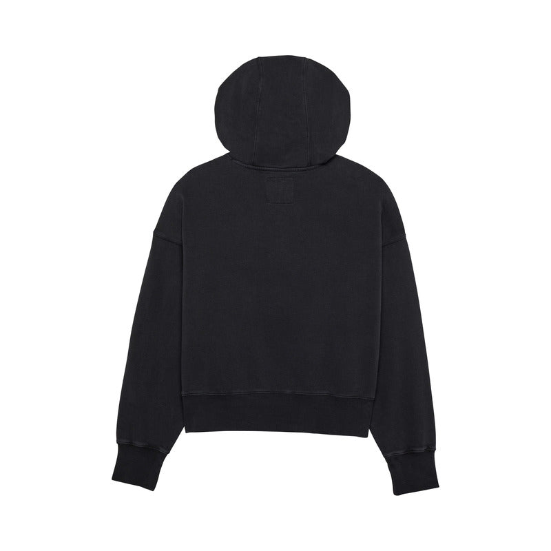 BLUZA Z KAPTUREM DAMSKA FOX WORDMARK OVERSIZED BLACK