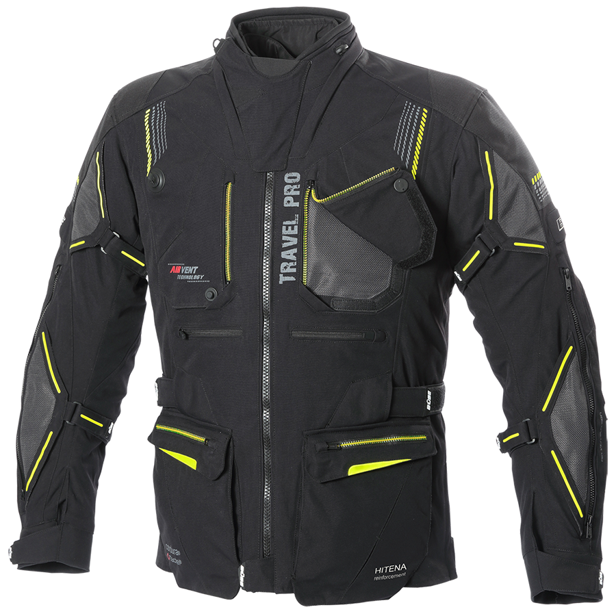 Kurtka motocyklowa BUSE Travel Pro czarno/żółta