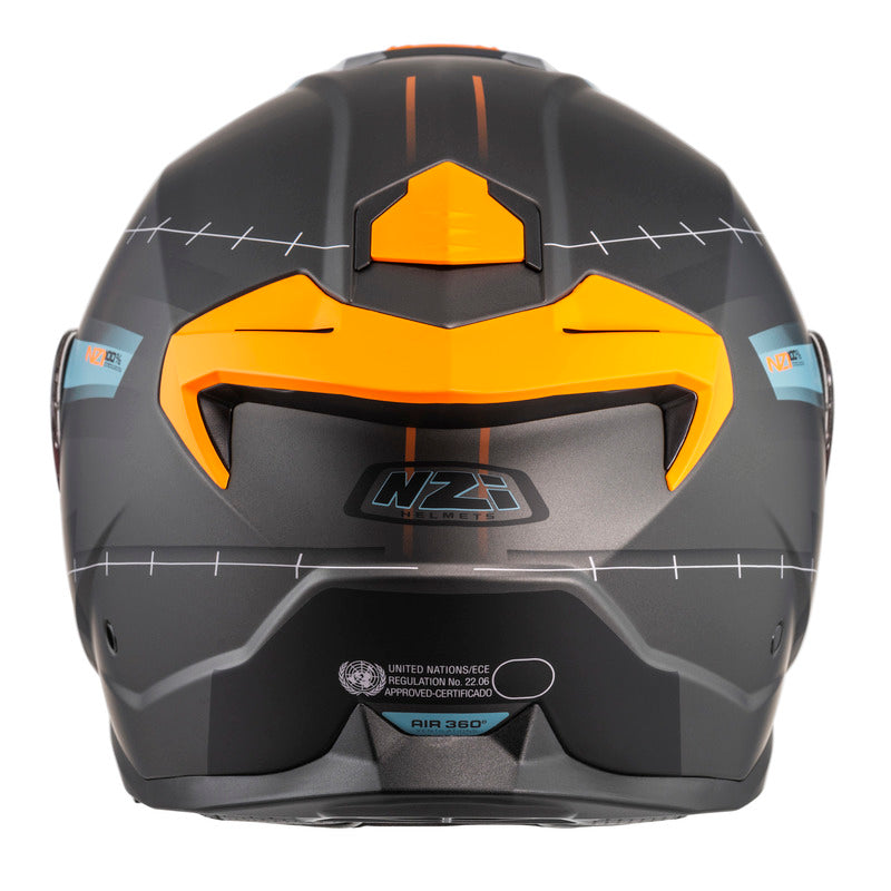 KASK MOTOCYKLOWY NZI COMBI 3 DUO METRIC ANTRACITE BLUE MATT XS