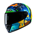 KASK MOTOCYKLOWY JUNIOR HJC Y10 MIKA BLUE YELLOW