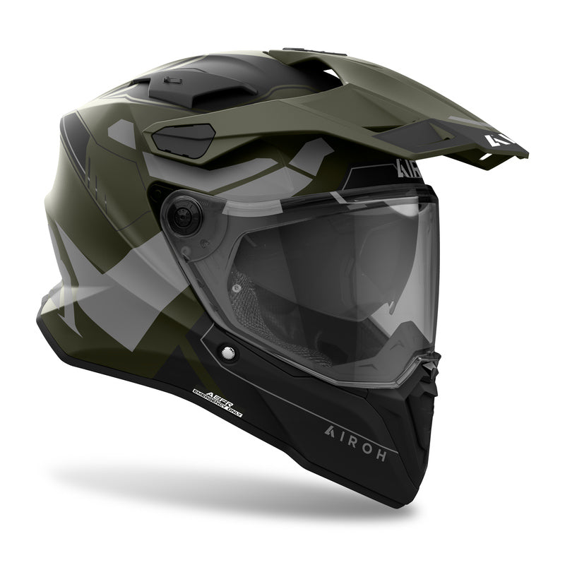 KASK MOTOCYKLOWY AIROH COMMANDER 2 REVEAL MILITARY GREEN MATT