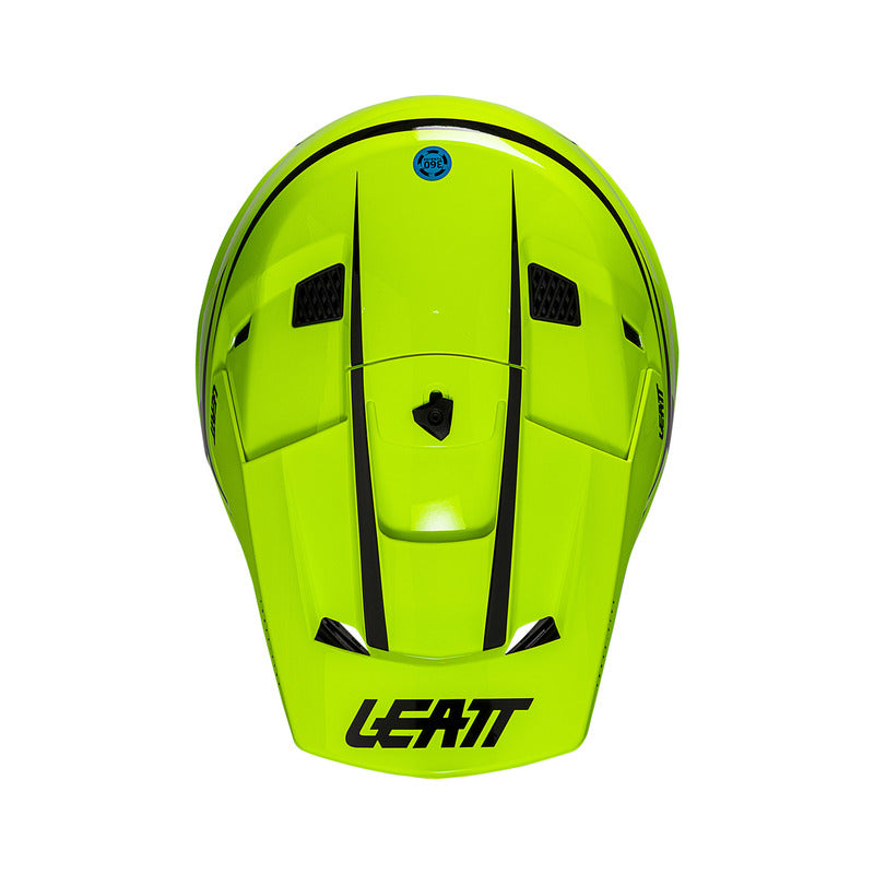 KASK MOTOCYKLOWY Z GOGLAMI LEATT KIT MOTO 3.5 NEON YELLOW XS