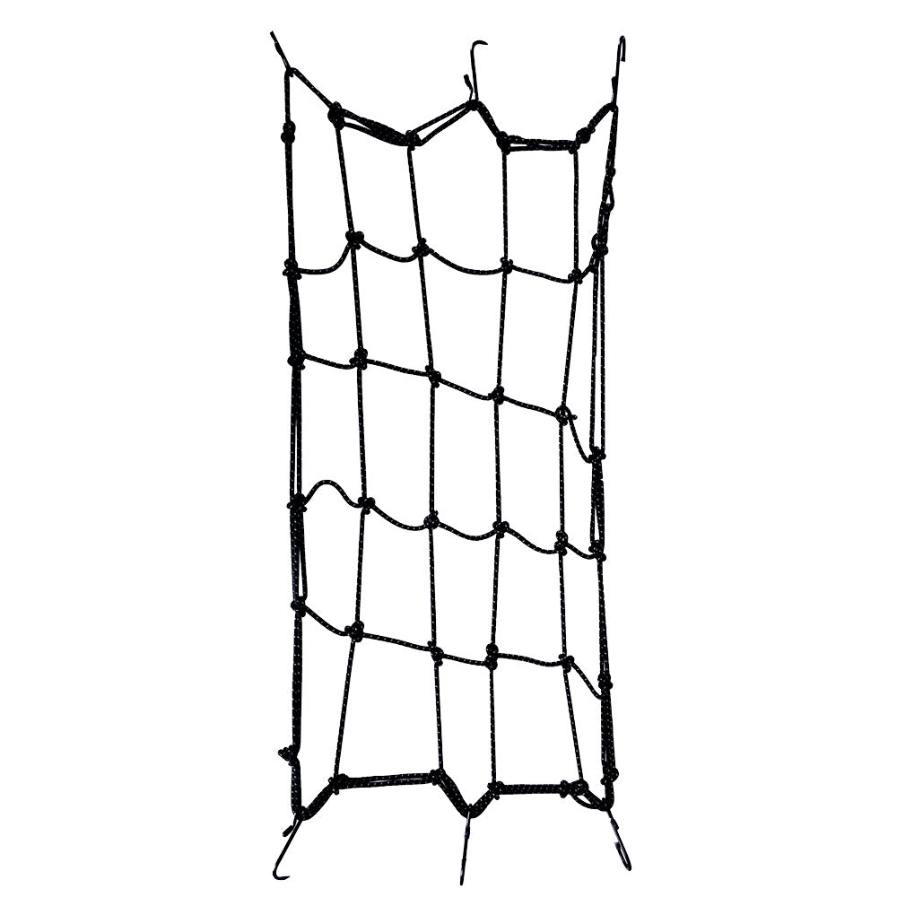 OXFORD SIATKA (PAJĄK) NA BAGAŻE Z 6 HAKAMI 30CM/30CM KOLOR CZARNY (ZASTĘPUJĘ OF127) – zdjęcie 2