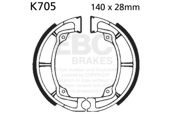 EBC Brakes Szczęki hamulcowe EBC K705 (1 kpl.)