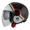 KASK MOTOCYKLOWY NZI RINGWAY 2 DUO SKYLINE BLACK WHITE ITALY XS