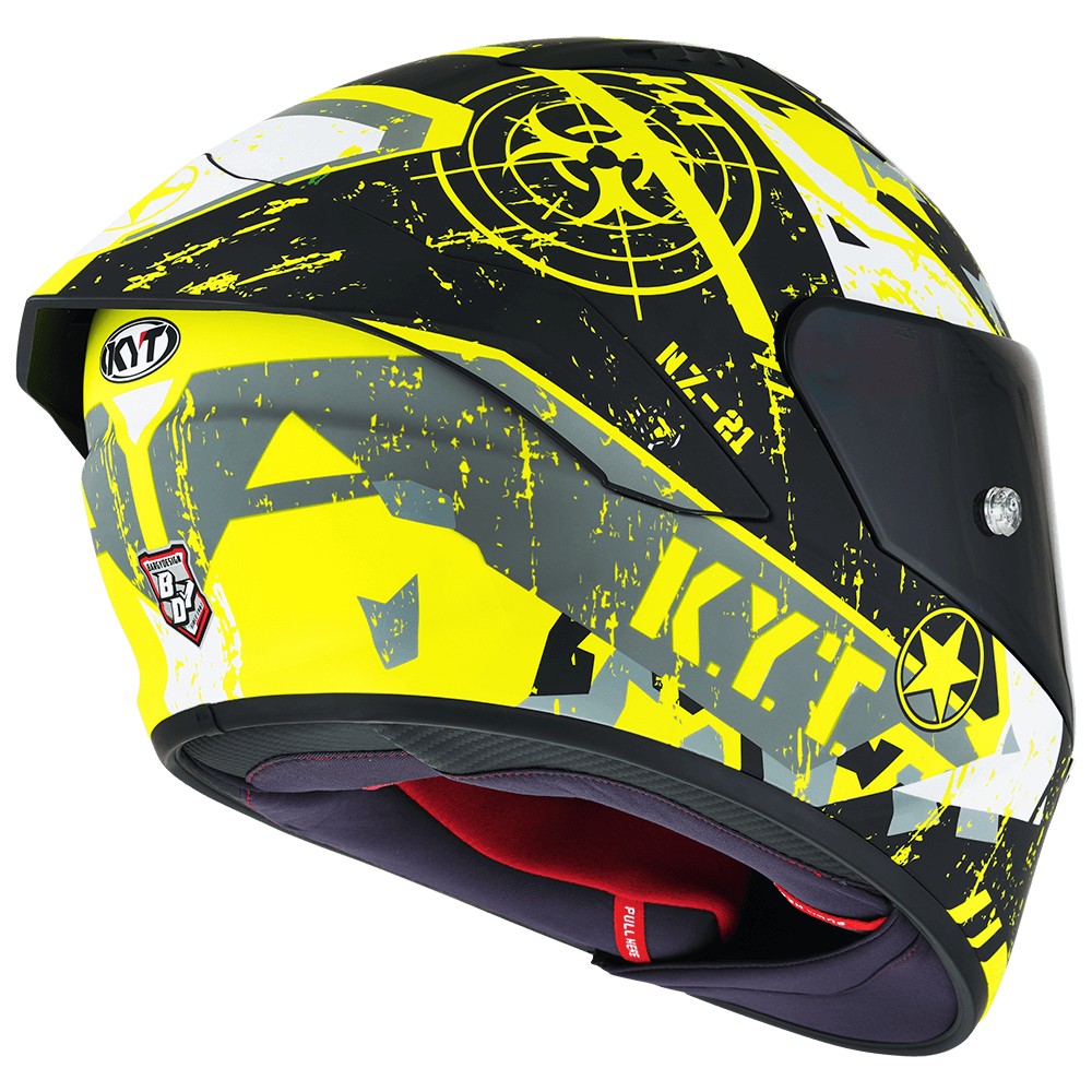 Kask Motocyklowy KYT NZ-RACE BLAZING żółty