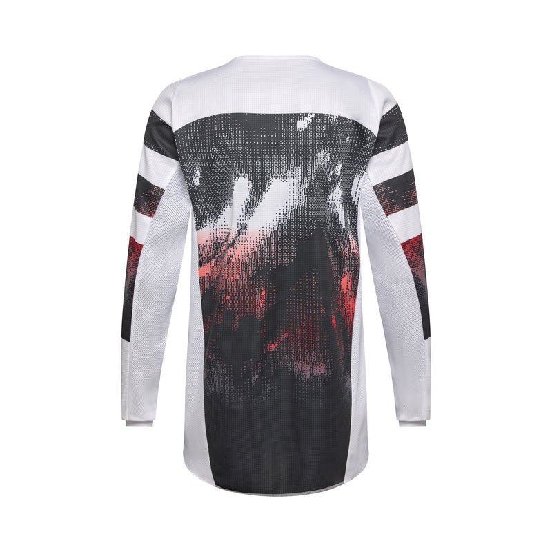 BLUZA MOTOCYKLOWA FOX 180 KAIROS WHITE FLUO RED – zdjęcie 2