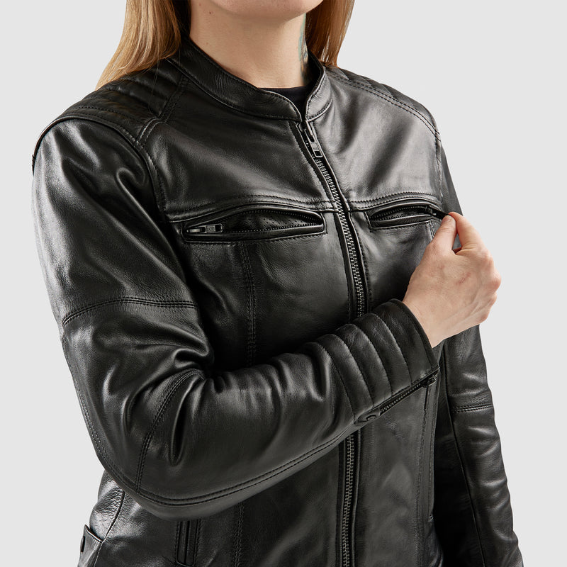 KURTKA MOTOCYKLOWA SKÓRZANA DAMSKA REBELHORN HUNTER 2 BLACK WXS