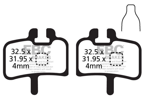 CFA277HH - Klocki hamulcowe rowerowe (spiekane) EBC Brakes