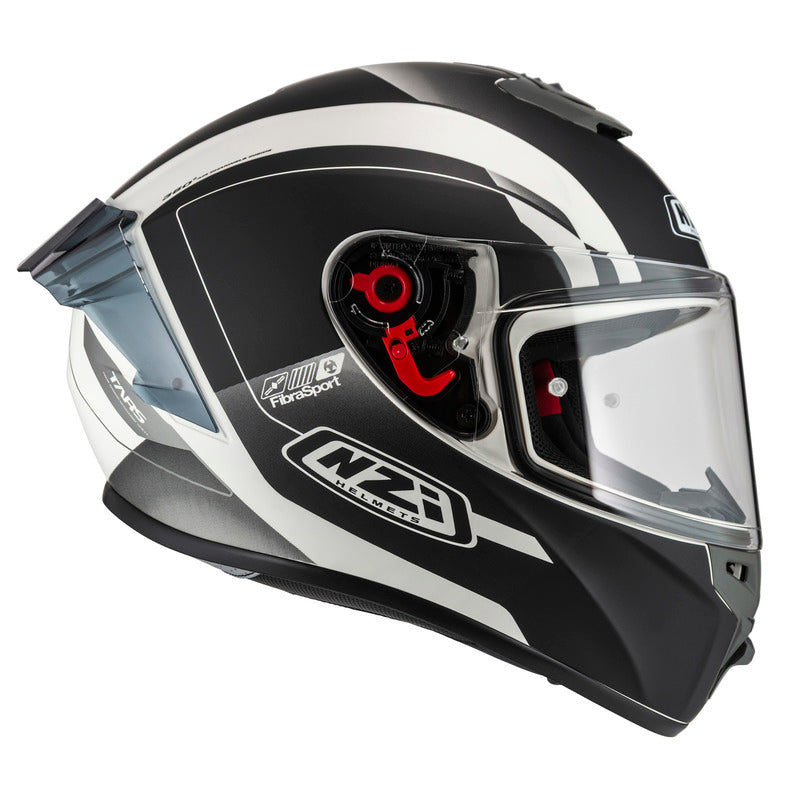 KASK MOTOCYKLOWY NZI TRENDY STREAM ELEGANCE WHITE BLACK TINTED S MATT XS