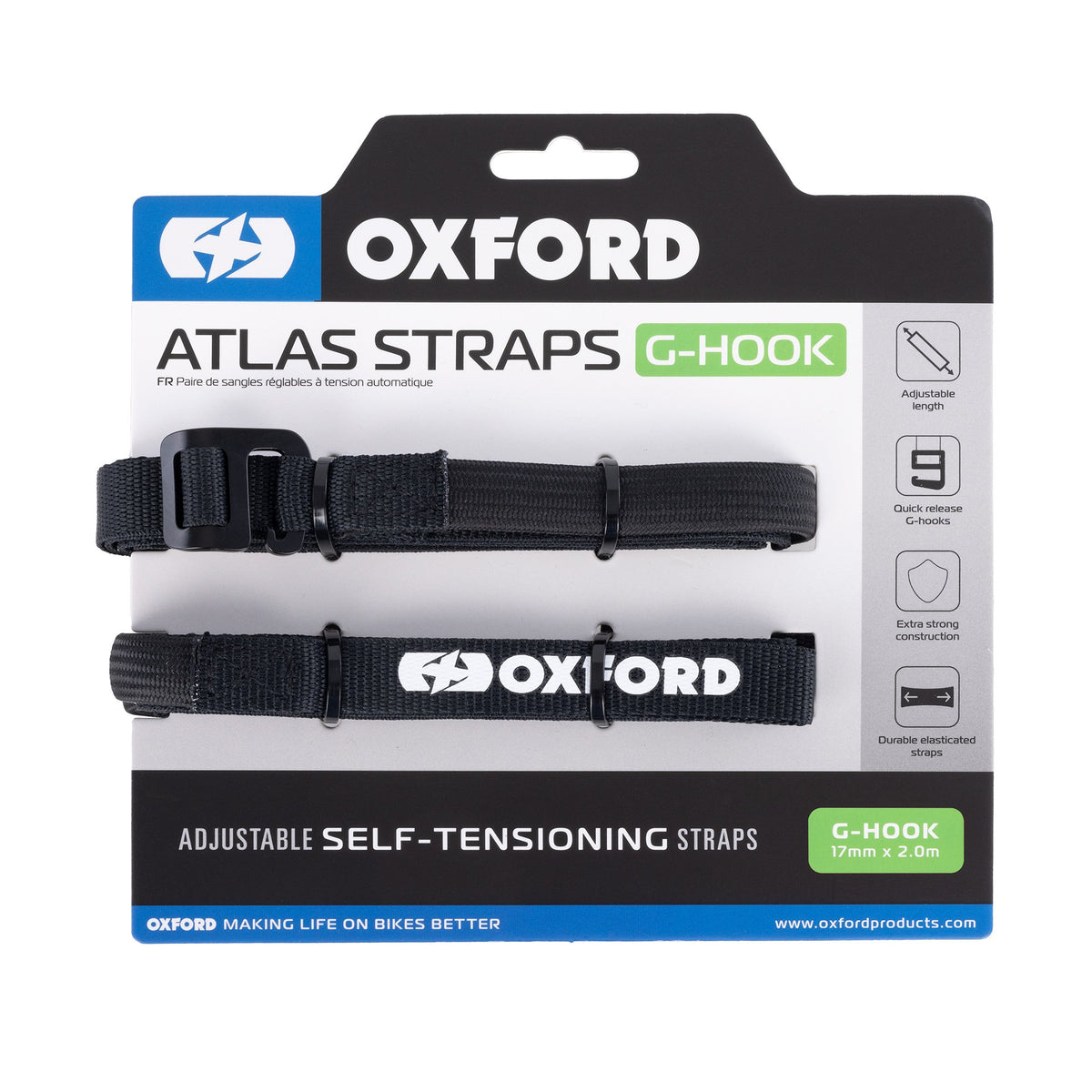 OXFORD PASY TRANSPORTOWE ATLAS G-HOOK 17MM X 2 M KOLOR CZARNY (STARY KOD: ROK332) – zdjęcie 3