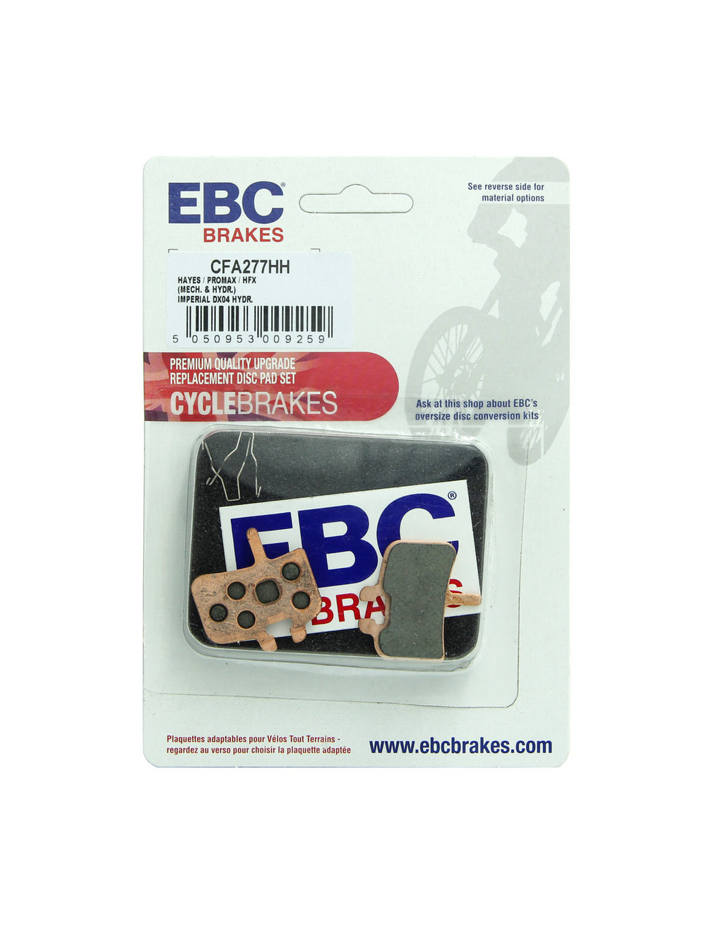 CFA277HH - Klocki hamulcowe rowerowe (spiekane) EBC Brakes