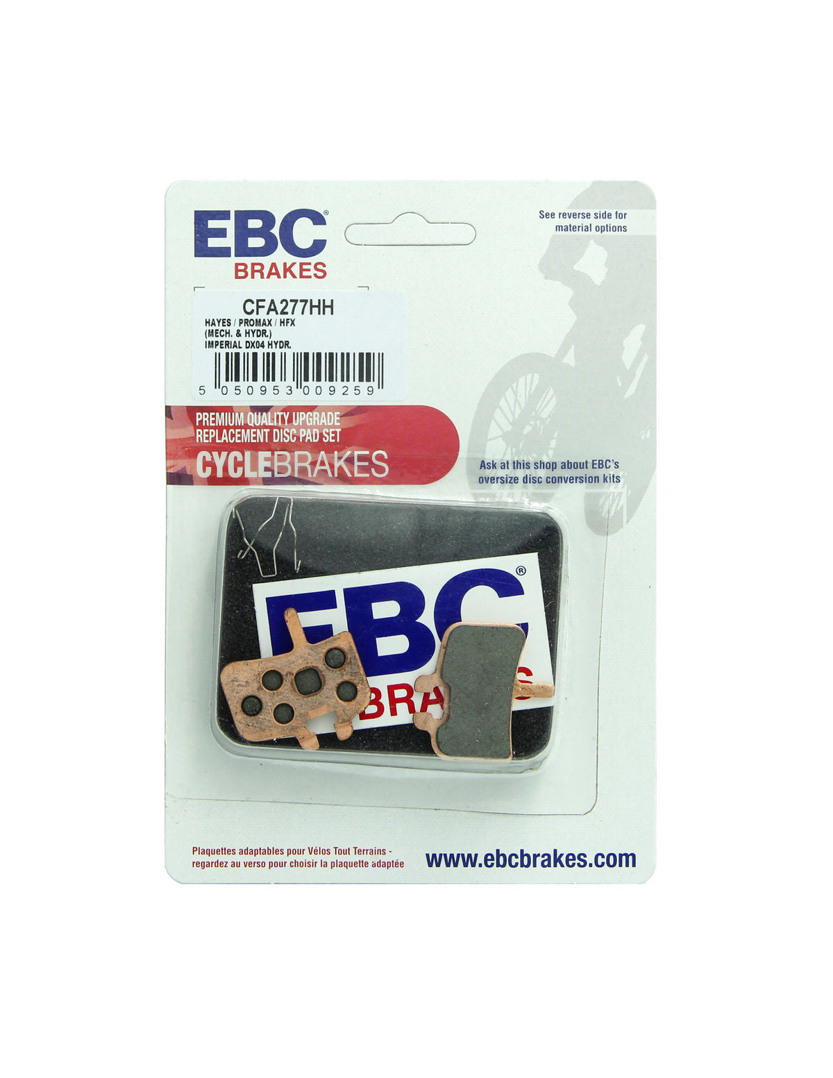 CFA277HH - Klocki hamulcowe rowerowe (spiekane) EBC Brakes