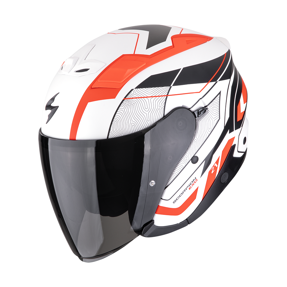 SCORPION KASK EXO-Z1 VUE MAT WH-RED-BK