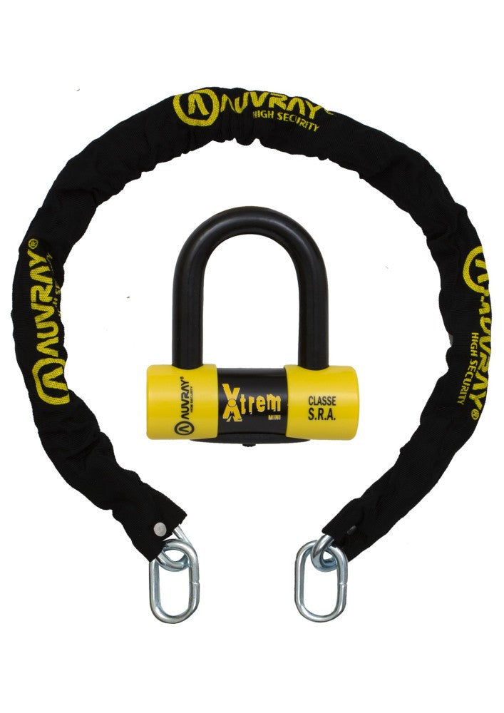 AUVRAY zestaw łańcuch typu lasso z kłódką XTREM MINI - długość 120cm, średnica 10mm