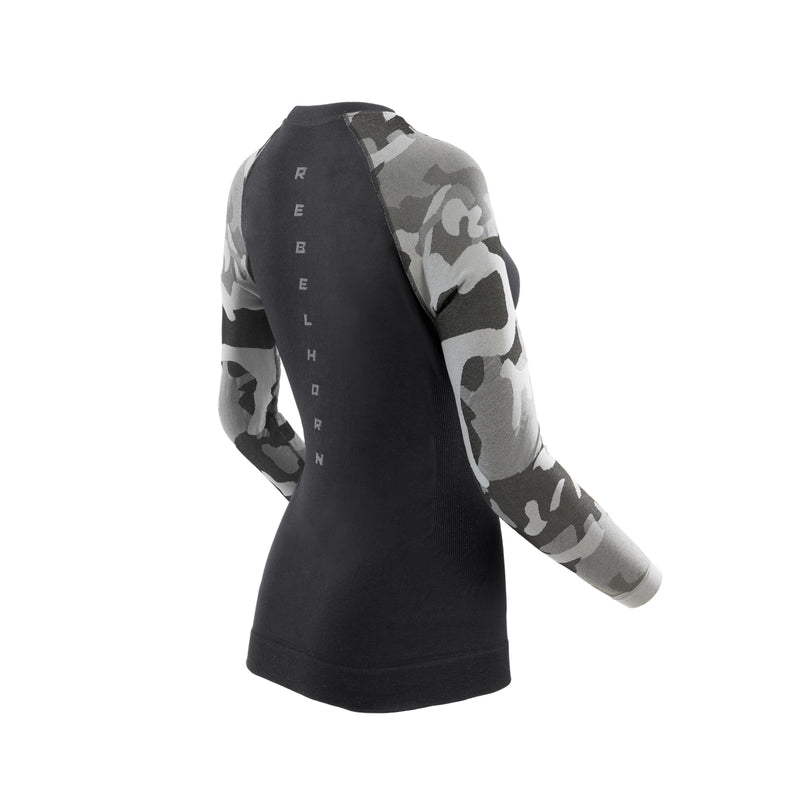 KOSZULKA TERMOAKTYWNA Z DŁUGIM RĘKAWEM DAMSKA REBELHORN FREEZE 2 CAMO WL