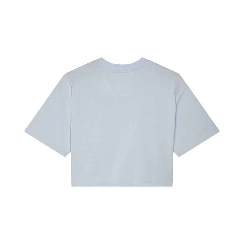 T-SHIRT DAMSKI FOX WORDMARK OS CROP PALE BLUE