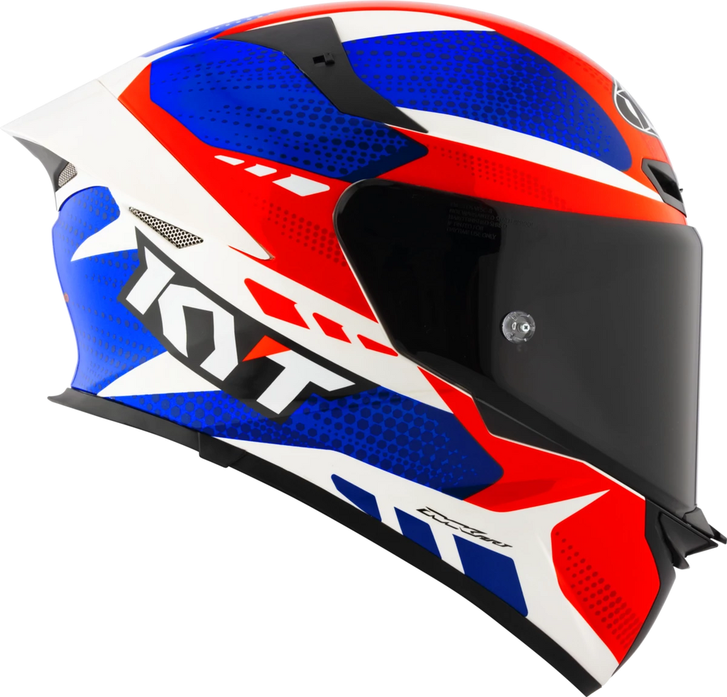 Kask motocyklowy KYT TT-REVO GEAR Niebieski/Czerwony