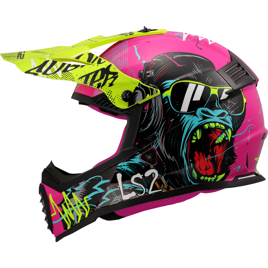 KASK LS2 MX437 FAST II MINI GORILLA PURPLE-06