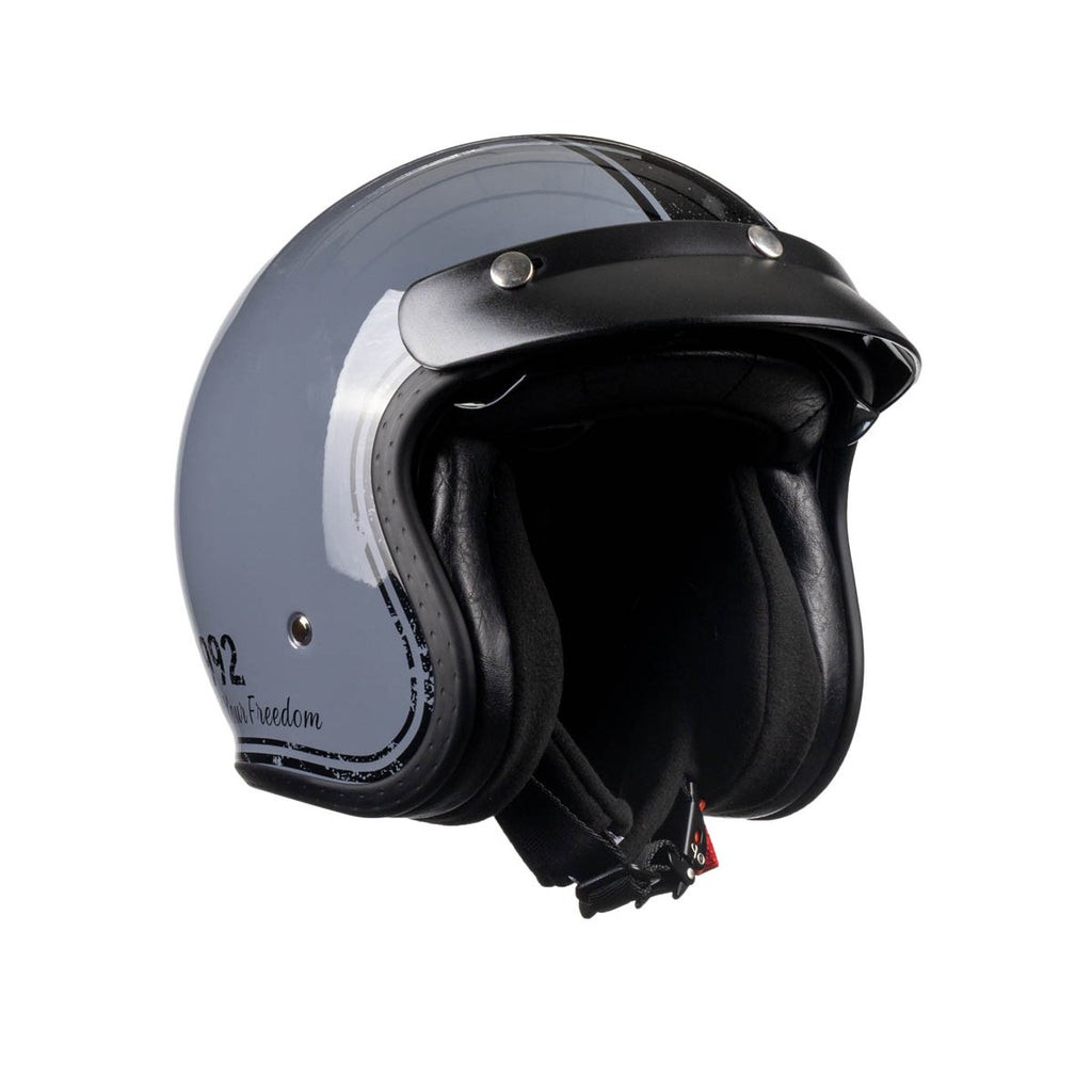 ROXAR HELMETS Kask motocyklowy otwarty retro ROXAR CLASSIC '92 szaro-czarny