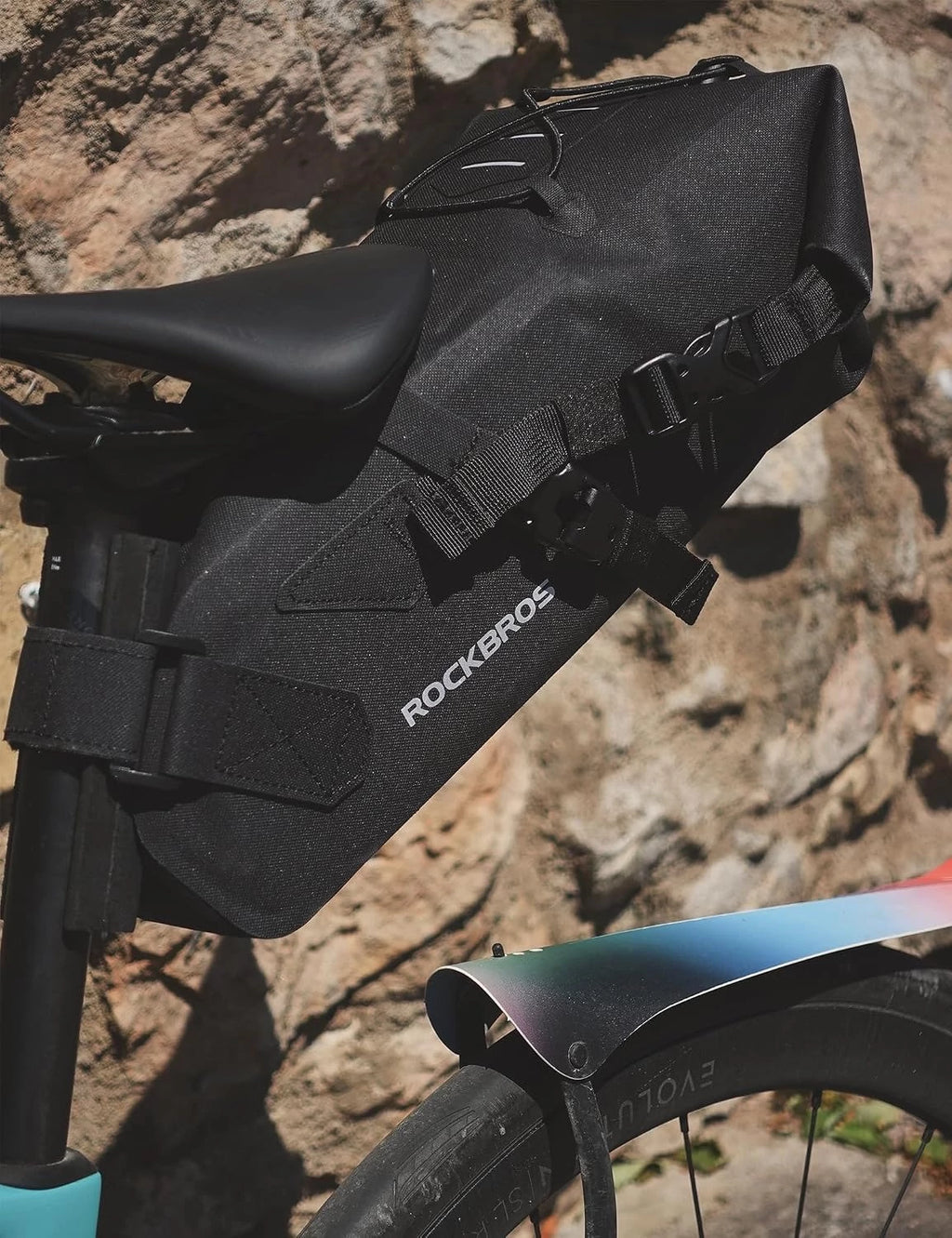 Torba podsiodłowa Rockbros Bikepacking wodoodporna sakwa rowerowa 3 l