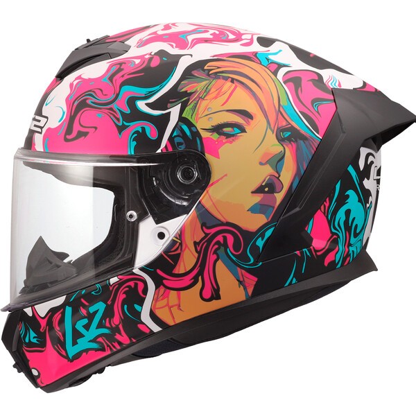 KASK LS2 FF820 RAPID III CYBERG PURPLE CYAN