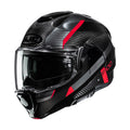 KASK MOTOCYKLOWY HJC F100 CARBON ASKAN BLACK RED