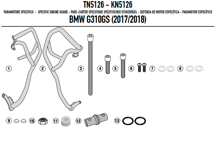 GIVI OSŁONA SILNIKA GMOLE - BMW G 310 GS (17 > 20)