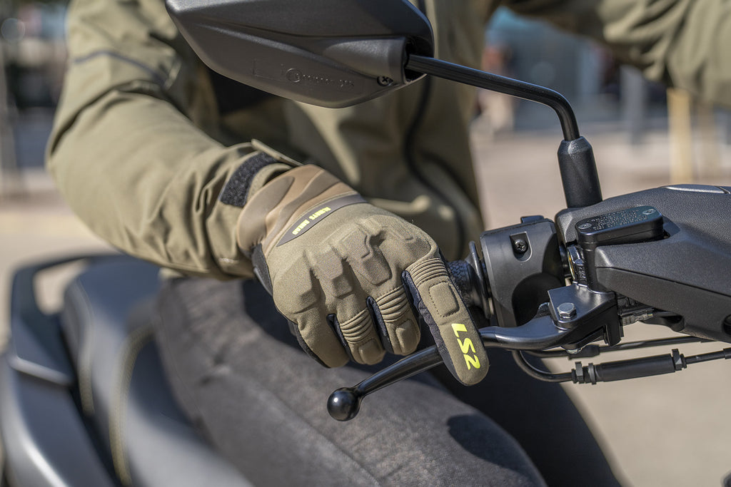 RĘKAWICE LS2 JET III MAN GREEN BLACK
