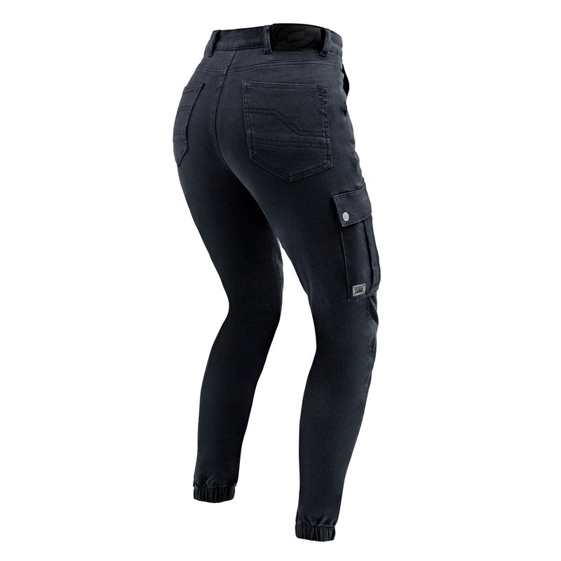 JEANSY MOTOCYKLOWE DAMSKIE OZONE JANE JOGGER FIT BLACK 26/30