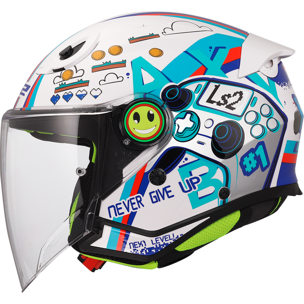 KASK LS2 OF622 FUNNY II NEXT LEVEL WHITE
