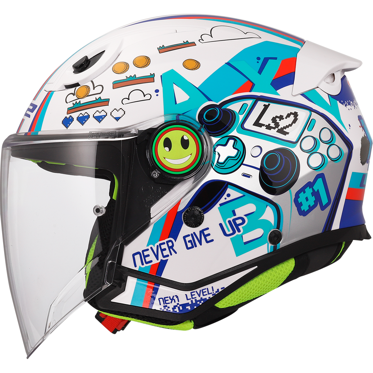 KASK LS2 OF622 FUNNY II NEXT LEVEL WHITE