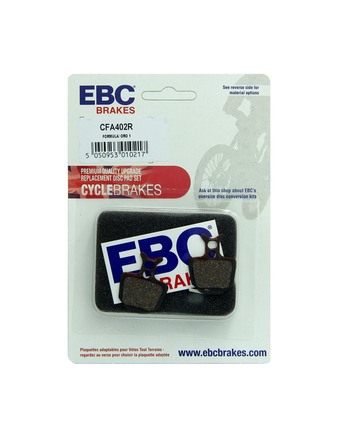 CFA402R - Klocki hamulcowe rowerowe (organiczne wyczynowe) EBC Brakes