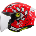 KASK LS2 OF622 FUNNY II PAWS MATT RED