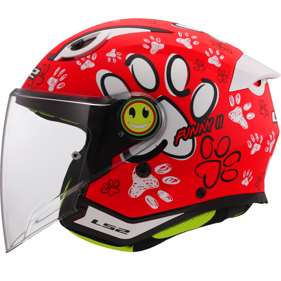 KASK LS2 OF622 FUNNY II PAWS MATT RED