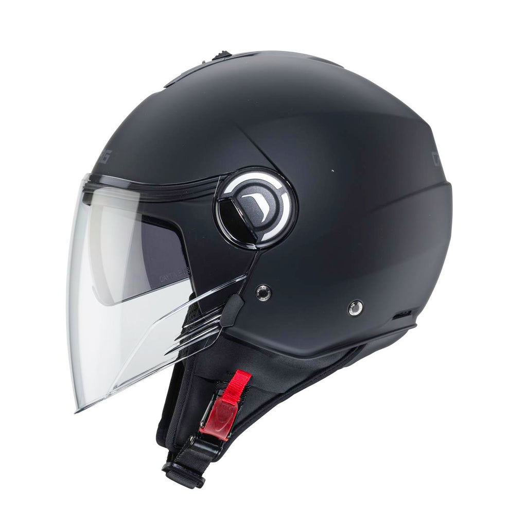 CABERG KASK OTWARTY JET Z BLENDĄ MODEL RIVIERA V4X SOLID KOLOR CZARNY MAT – zdjęcie 3