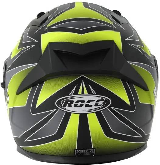 Kask motocyklowy ROCC 333 matowo-szary/neonowy