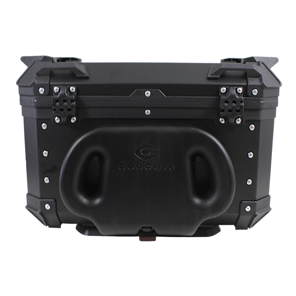 KUFER CENTRALNY ALUMINIOWY COOCASE 55L KEYLESS Z WYSUWANYM OPARCIEM CZARNY – zdjęcie 6