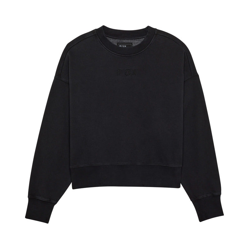 BLUZA DAMSKA FOX WORDMARK OVERSIZED FLEECE CREW BLACK