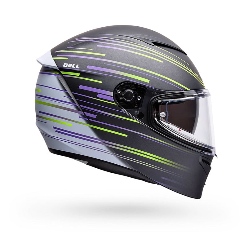 KASK MOTOCYKLOWY BELL LITHIUM VELO MATTE PEARL BLACK YELLOW