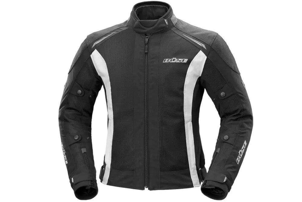 Kurtka motocyklowa BUSE Summer Flash czarno-biała