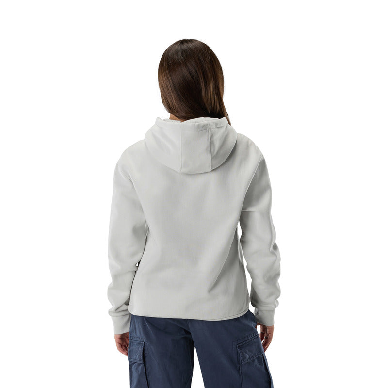 BLUZA Z KAPTUREM DAMSKA FOX F HEAD X FLEECE PO LIGHT GREY
